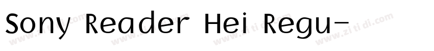 Sony Reader Hei Regu字体转换